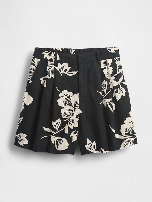 Pantalones cortos de mezcla de lino y tiro alto 365 Pantalones cortos de mezcla de lino y tiro alto 365