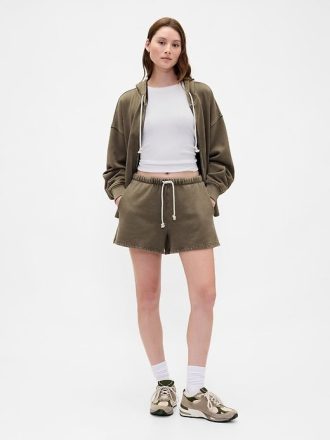 Pantalones cortos deportivos de felpa francesa de 3″ de peso pesado