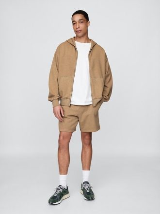 Pantalones cortos deportivos de felpa francesa de peso pesado