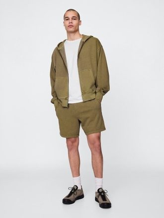 Pantalones cortos deportivos de felpa francesa de peso pesado