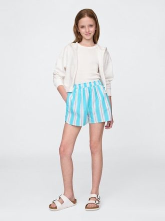 Pantalones cortos fáciles de popelina para niños Pantalones cortos fáciles de popelina para niños