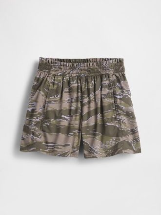 Pantalones cortos fáciles de popelina para niños Pantalones cortos fáciles de popelina para niños