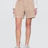 Pantalones cortos plisados de sarga de tiro medio de 6″ Pantalones cortos plisados de sarga de tiro medio de 6″