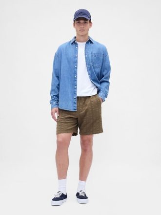 Pantalones cortos texturizados fáciles de usar de 7″