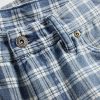Pantalones cortos vaqueros holgados a cuadros de los años 90 Pantalones cortos vaqueros holgados a cuadros de los años 90