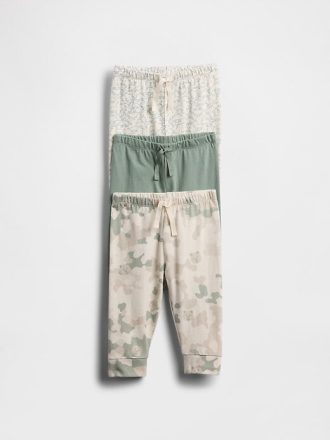 Pantalones de algodón orgánico Baby First Favorites (paquete de 3)