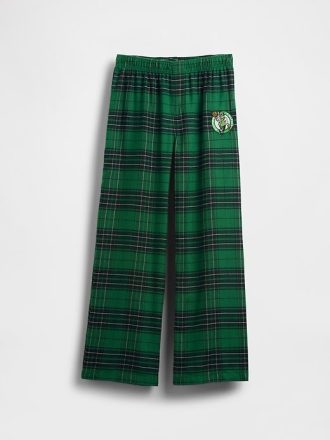 Pantalones de pijama de franela de los Boston Celtics de la NBA para niños