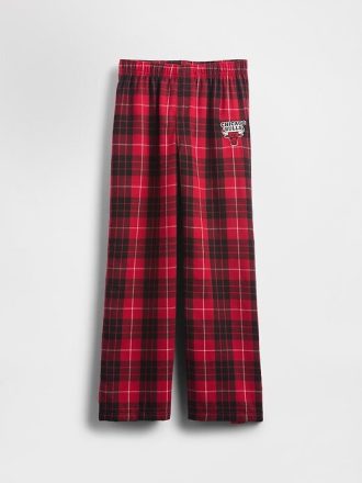 Pantalones de pijama de franela de los Chicago Bulls de la NBA para niños