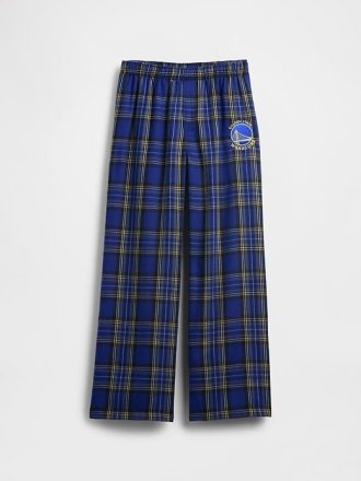 Pantalones de pijama de franela de los Golden State Warriors de la NBA para niños