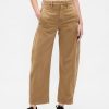 Pantalones de sarga de tiro medio Pantalones de sarga de tiro medio