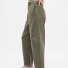 Pantalones de sarga de tiro medio Pantalones de sarga de tiro medio
