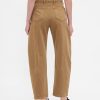 Pantalones de sarga de tiro medio Pantalones de sarga de tiro medio