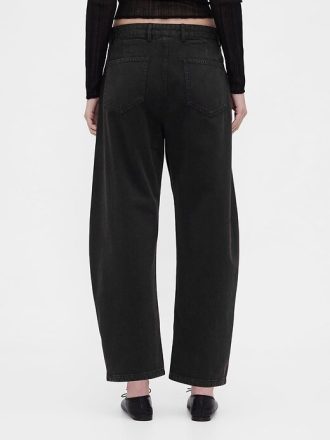 Pantalones de sarga de tiro medio Pantalones de sarga de tiro medio