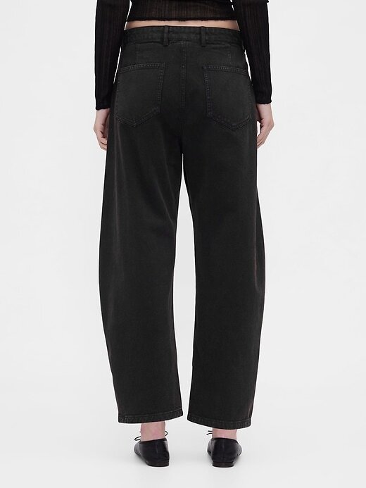 Pantalones de sarga de tiro medio Pantalones de sarga de tiro medio