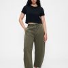 Pantalones de sarga de tiro medio Pantalones de sarga de tiro medio
