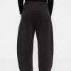 Pantalones de sarga de tiro medio Pantalones de sarga de tiro medio