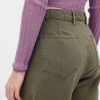 Pantalones de sarga de tiro medio Pantalones de sarga de tiro medio