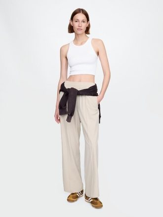 Pantalones de tiro alto con dobladillo dividido GapFit Tech