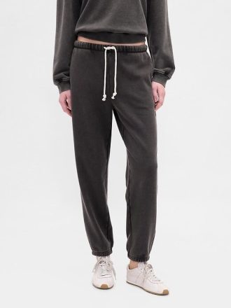 Pantalones deportivos ajustados de felpa francesa de peso pesado