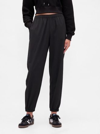 Pantalones deportivos de tiro alto con cremallera y dobladillo GapFit Tech