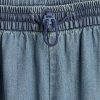 Pantalones deportivos holgados de mezclilla de tiro alto para niños