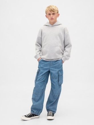 Pantalones deportivos holgados de mezclilla para niños