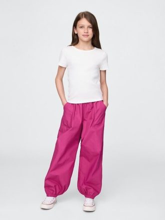 Pantalones deportivos holgados de popelina para niños