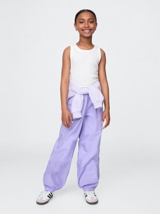 Pantalones deportivos holgados de popelina para niños