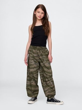 Pantalones deportivos holgados de popelina para niños