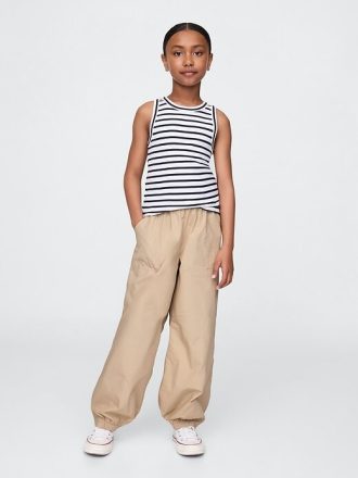 Pantalones deportivos holgados de popelina para niños