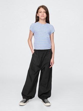 Pantalones deportivos holgados de popelina para niños
