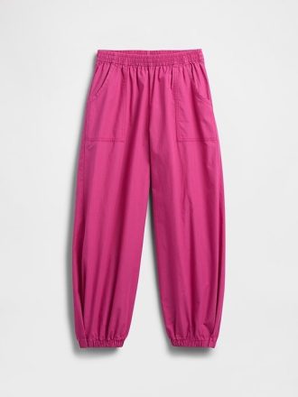 Pantalones deportivos holgados de popelina para niños