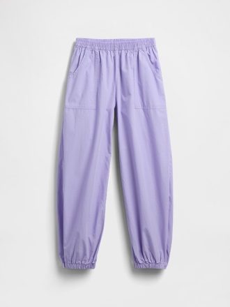 Pantalones deportivos holgados de popelina para niños