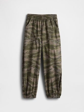 Pantalones deportivos holgados de popelina para niños