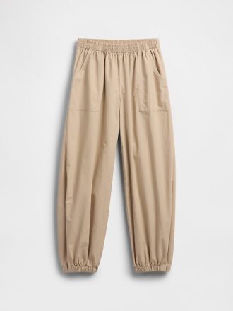 Pantalones deportivos holgados de popelina para niños