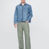 Pantalones holgados de espiga de lino y algodón de los años 90 Pantalones holgados de espiga de lino y algodón de los años 90
