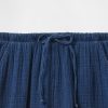 Pantalones holgados de mezclilla de gasa arrugada para niños