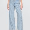 Pantalones holgados de mezclilla ultrasuave de tiro medio Pantalones holgados de mezclilla ultrasuave de tiro medio