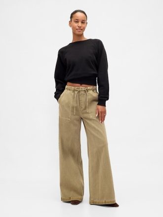 Pantalones holgados de tiro medio y fáciles de poner Pantalones holgados de tiro medio y fáciles de poner