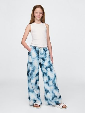 Pantalones holgados fáciles de teñir con efecto tie-dye de mezclilla ultrasuave para niños