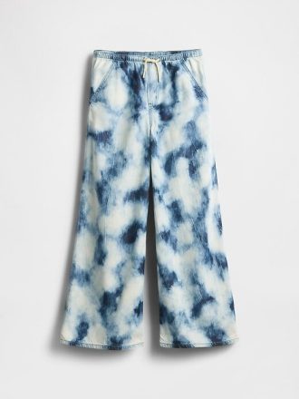 Pantalones holgados fáciles de teñir con efecto tie-dye de mezclilla ultrasuave para niños