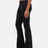 Pantalones largos y ajustados de sarga de tiro bajo