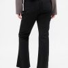 Pantalones largos y ajustados de sarga de tiro bajo
