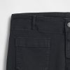 Pantalones largos y ajustados de sarga de tiro bajo