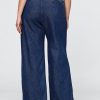 Pantalones plisados de mezclilla ultrasuave de tiro alto 365 Pantalones plisados de mezclilla ultrasuave de tiro alto 365