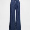 Pantalones plisados de mezclilla ultrasuave de tiro alto 365 Pantalones plisados de mezclilla ultrasuave de tiro alto 365