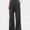 Pantalones plisados de sarga cepillada de tiro alto 365 Pantalones plisados de sarga cepillada de tiro alto 365
