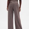 Pantalones plisados de sarga cepillada de tiro alto 365 Pantalones plisados de sarga cepillada de tiro alto 365