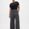 Pantalones plisados de sarga cepillada de tiro alto 365 Pantalones plisados de sarga cepillada de tiro alto 365