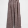 Pantalones plisados de sarga cepillada de tiro alto 365 Pantalones plisados de sarga cepillada de tiro alto 365
